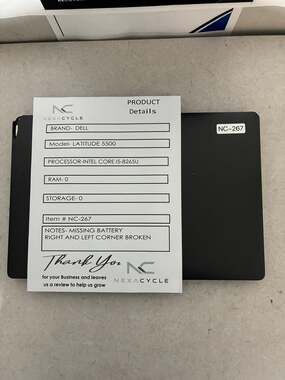 Dell Latitude 5500 Intel Core i5-8265U No RAM No Storage